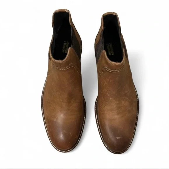 Brand New Johnston & Murphy Men's Brown Leather Chelsea Boots Size US 9.5 Men’s - Picture 3 of 5